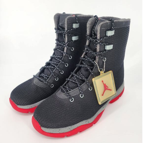 Air Jordan Waterproof Future Boot Black/Grey/Red Men’s Size 8.5 - Picture 1 of 13